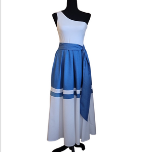 EUC Dress Day One-Shoulder Colorblock Dress Size Small